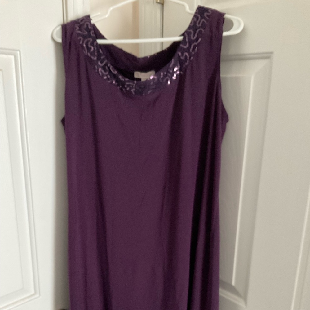Elegant Purple Midi Dress